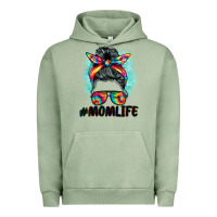 Pigment Oil Green tie dye momlife messy bun Urban Hoodie - BarkalooDesign