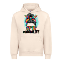 Sandshell tie dye momlife messy bun Urban Hoodie - BarkalooDesign