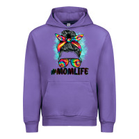 Tulip tie dye momlife messy bun Urban Hoodie - BarkalooDesign