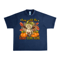Navy Pray Till The Cows Come Home Urban Heavy Tee - texasbilliewilder