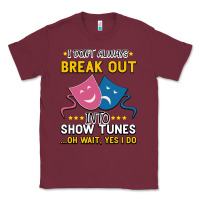 Burgundy My Brain is 95% Show Tunes. Funny Theatre Gift. Classic Tee - Bettercallsaul