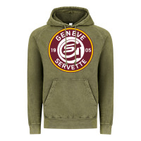 Vintage Olive geneve servette hc swiss ice hockey sports fans gshc geneva switzerlan Vintage Hoodie - tuanDangUi