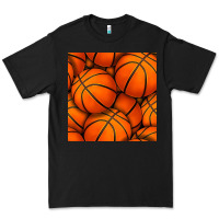 Black basketball seamless pattern Premium Tee - BundleAndBundleShop