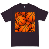 Plum basketball seamless pattern Premium Tee - BundleAndBundleShop