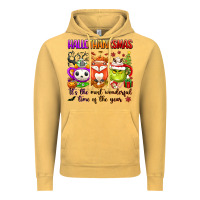 Vintage Mustard hallothanksmas its the most wonderful time of the Vintage Hoodie - texasbilliewilder
