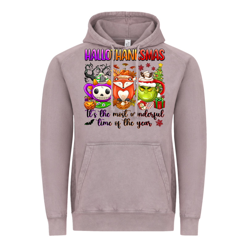 Hallothanksmas Its The Most Wonderful Time Of The Vintage Hoodie by texasbilliewilder | Teevron