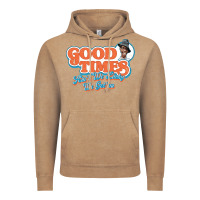 Vintage Coffee good times ain't we lucky we got'em Vintage Hoodie - tuanDangUi