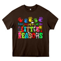Chocolate Brown I love my job for all the little reasons Heavy Core Tee - MaliasSmallBusiness