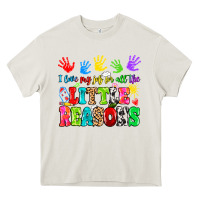 Cream I love my job for all the little reasons Heavy Core Tee - MaliasSmallBusiness