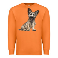Carrot Skye Terrier Dog Illustrations Premium Sweatshirt - LillyAllenDesigns