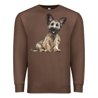 Chestnut Skye Terrier Dog Illustrations Premium Sweatshirt - LillyAllenDesigns