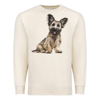 Sandshell Skye Terrier Dog Illustrations Premium Sweatshirt - LillyAllenDesigns