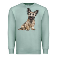 Seafoam Skye Terrier Dog Illustrations Premium Sweatshirt - LillyAllenDesigns
