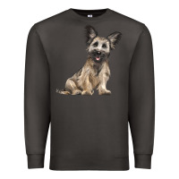 Smoke Skye Terrier Dog Illustrations Premium Sweatshirt - LillyAllenDesigns