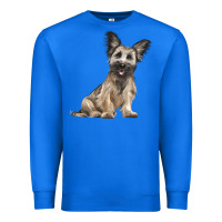 True Royal Skye Terrier Dog Illustrations Premium Sweatshirt - LillyAllenDesigns