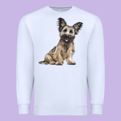 Skye Terrier Dog Illustrations Premium Sweatshirt Designed By Lillyallendesigns