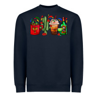 Navy Mexico Coffee Cups With Cactus And Tequila Bottle Heavyweight Sweatshirt - FaDigitalArtStudio