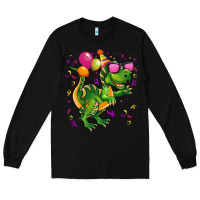 Black birthday t rex pink Long Sleeve Tee - CowGirlArtShop