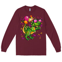 Burgundy birthday t rex pink Long Sleeve Tee - CowGirlArtShop