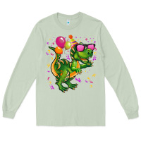 Matcha birthday t rex pink Long Sleeve Tee - CowGirlArtShop