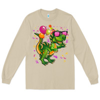 Mushroom birthday t rex pink Long Sleeve Tee - CowGirlArtShop
