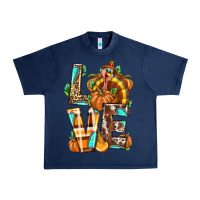 Navy Love Turkey Thanksgiving Urban Heavy Tee - texasbilliewilder