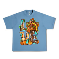 Pebble Blue Love Turkey Thanksgiving Urban Heavy Tee - texasbilliewilder