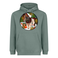 Sage hampshire sow pig christmas Heavyweight Hoodie - LillyAllenDesigns