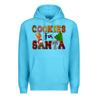 Ocean Blue cookies for santa Premium Hoodie - FaDigitalArtStudio