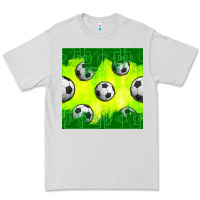 Dove Grey soccer balls with field  and tactics seamless pattern Premium Tee - BundleAndBundleShop