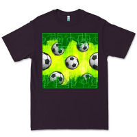 Plum soccer balls with field  and tactics seamless pattern Premium Tee - BundleAndBundleShop