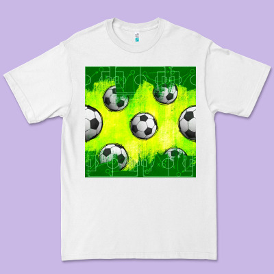 Soccer Balls With Field  And Tactics Seamless Pattern Premium Tee Designed By Bundleandbundleshop