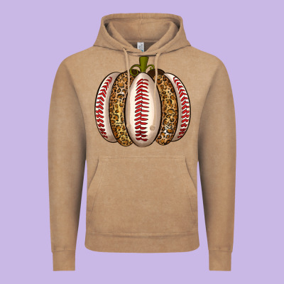 Baseball Pumpkin Vintage Hoodie Designed By Texasbilliewilder