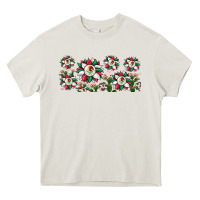 Cream mexican flag sunflower Heavy Core Tee - JahusDesignShop