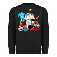 Black Soccer Frappe Coffee Heavyweight Sweatshirt - FaDigitalArtStudio