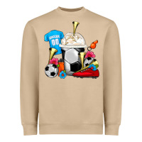 Mushroom Soccer Frappe Coffee Heavyweight Sweatshirt - FaDigitalArtStudio