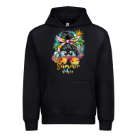 Black summer vibes messy bun Urban Hoodie - BarkalooDesign