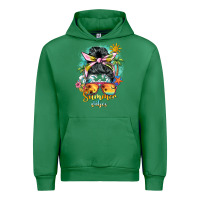 Emerald summer vibes messy bun Urban Hoodie - BarkalooDesign