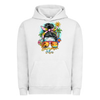 Pigment Lunar Rock summer vibes messy bun Urban Hoodie - BarkalooDesign