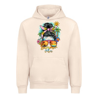 Sandshell summer vibes messy bun Urban Hoodie - BarkalooDesign