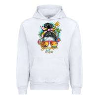 White summer vibes messy bun Urban Hoodie - BarkalooDesign