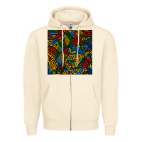 Sandshell african geometric seamless pattern Zipper Hoodie - BundleAndBundleShop