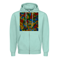 African Geometric Seamless Pattern Zipper Hoodie | Teevron