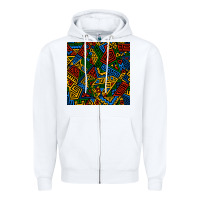 White african geometric seamless pattern Zipper Hoodie - BundleAndBundleShop