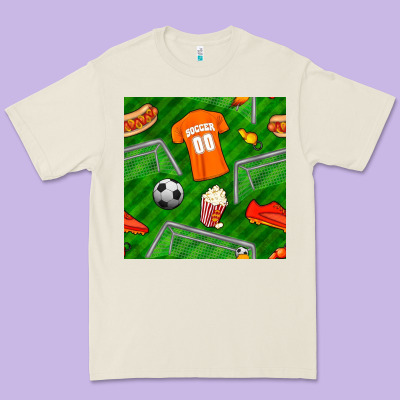 Soccer Ball Uniform And Shoes Seamless Pattern Premium Tee Designed By Bundleandbundleshop