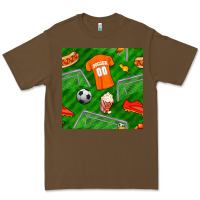 Cacao soccer ball uniform and shoes seamless pattern Premium Tee - BundleAndBundleShop