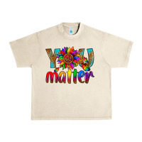 Sandshell LGBTQ+ you matter with leopard Urban Heavy Tee - NancyCooperArtShop