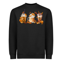 Black Fall Coffees Heavyweight Sweatshirt - FaDigitalArtStudio