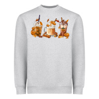 Heather Grey Fall Coffees Heavyweight Sweatshirt - FaDigitalArtStudio