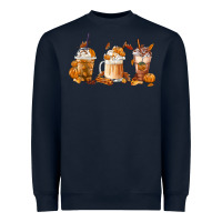 Navy Fall Coffees Heavyweight Sweatshirt - FaDigitalArtStudio